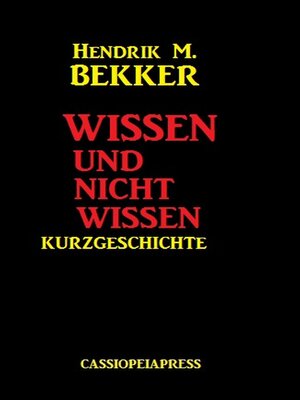 cover image of Wissen und nicht wissen